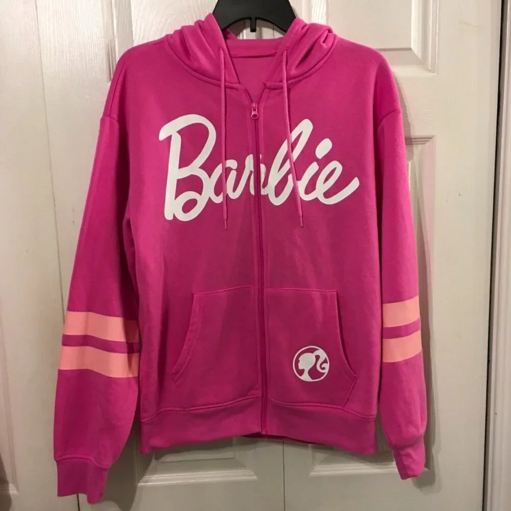 Barbie Zipper Hooded Jacket Women's Small - Picture 1 of 7